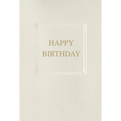 Greeting Cards - Gold Happy Birthday 