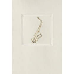 Greeting Cards - Gold Saxophone 