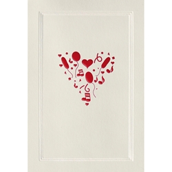 Greeting Cards - Red Heart in Celebration 